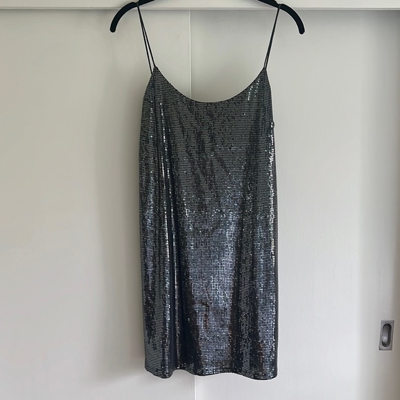 Zara grey sequin dress. Tag still on! - Picture 1 of 3